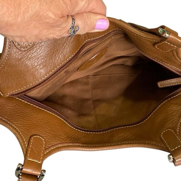 Etienne Aigner Brown Leather Women’s Equestrian Style Handbag Purse - Picture 4 of 12